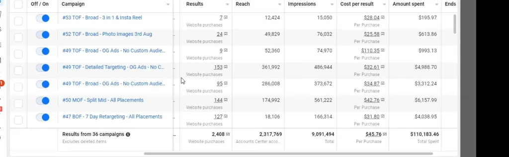 Ad spend report — cold therapy & ice bath brand campaign